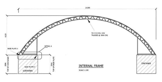 70ftx40ft Double truss Container Shelter