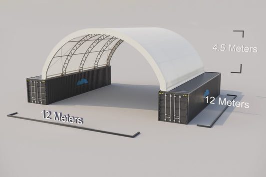 40ft x 40ft Double Truss Container Shelter