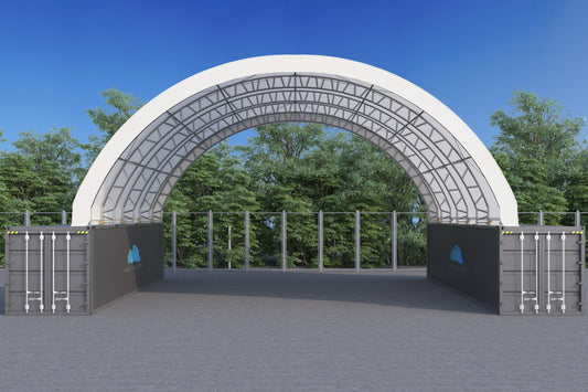 40ft x 40ft Double Truss Container Shelter